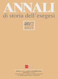 Cover of Annali di storia dell'esegesi - 1120-4001